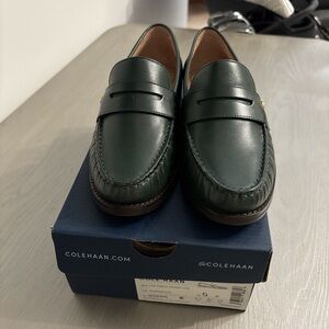 Cole Haan Lux Pinch Penny Loafers in Dark Green